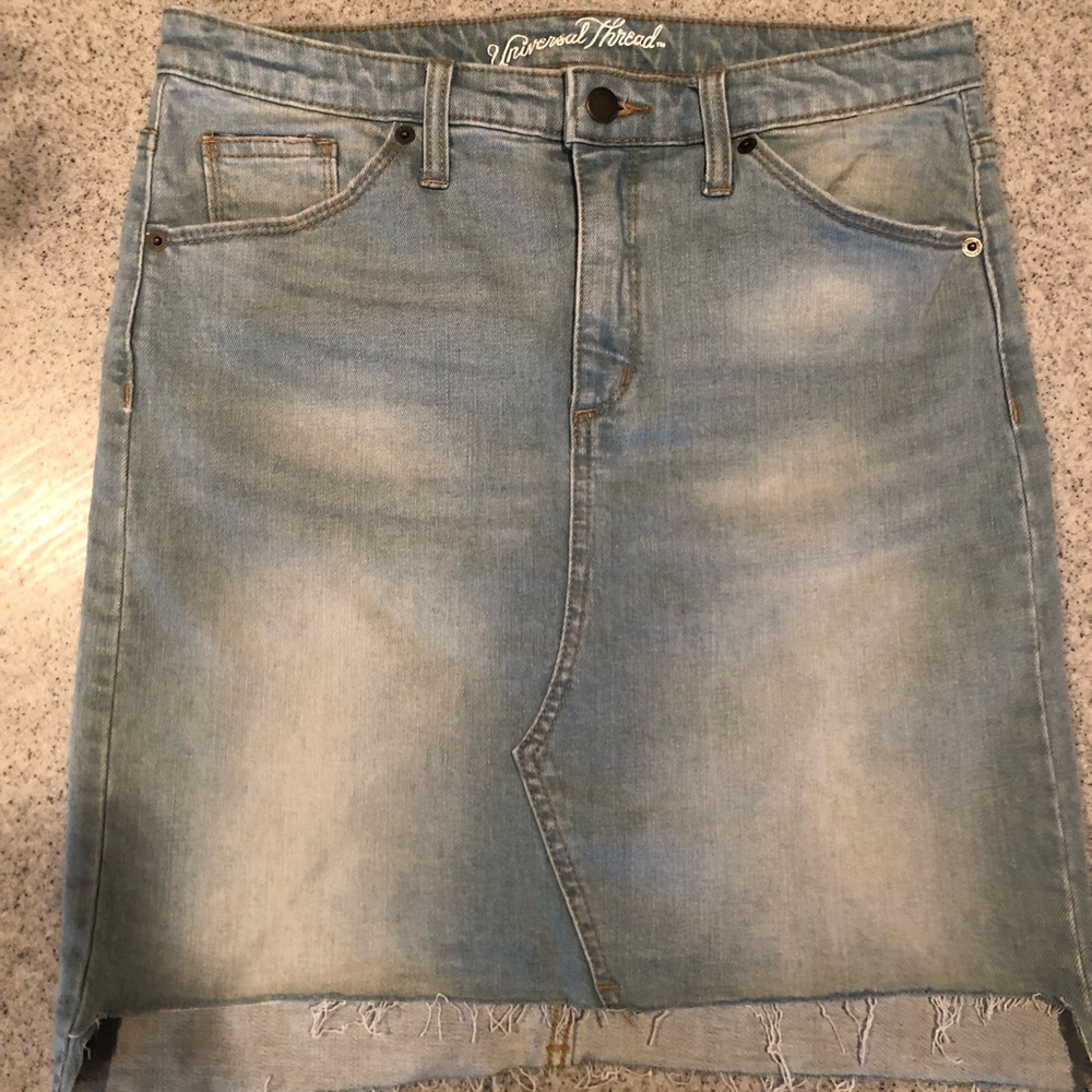 Jean skirt.